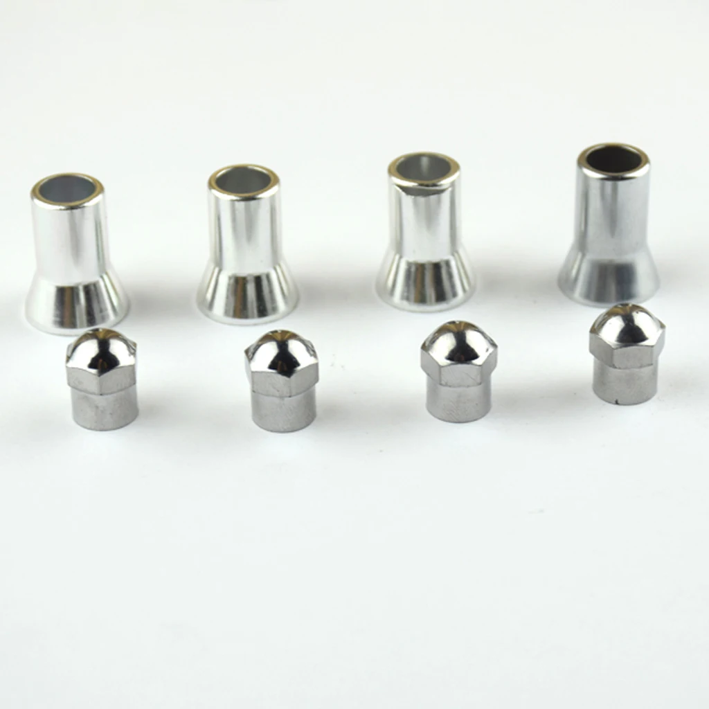 

4 Sets Silver Chromed Plastic Car Truck Wheel TPMS Tire Air Valve Stem Dust Caps With Sleeve Cover Safety High Quality