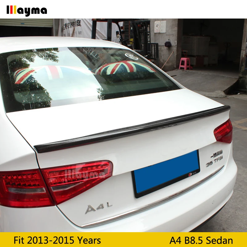 Спойлер для заднего багажника из углеродного волокна Audi A4 B8.5 седан 2013 2014 2015 года