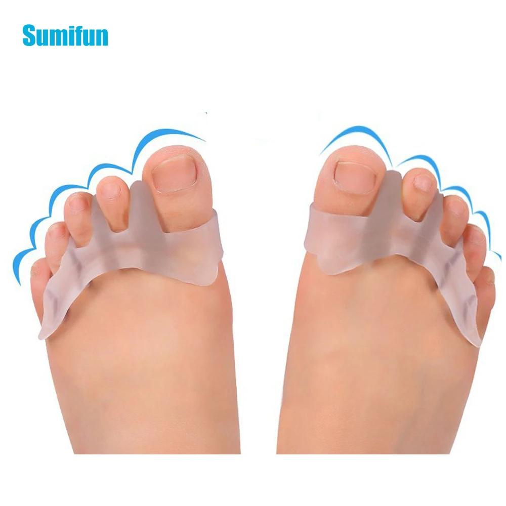 

2 шт., силиконовые разделители для большого пальца стопы, для вальгусной деформации