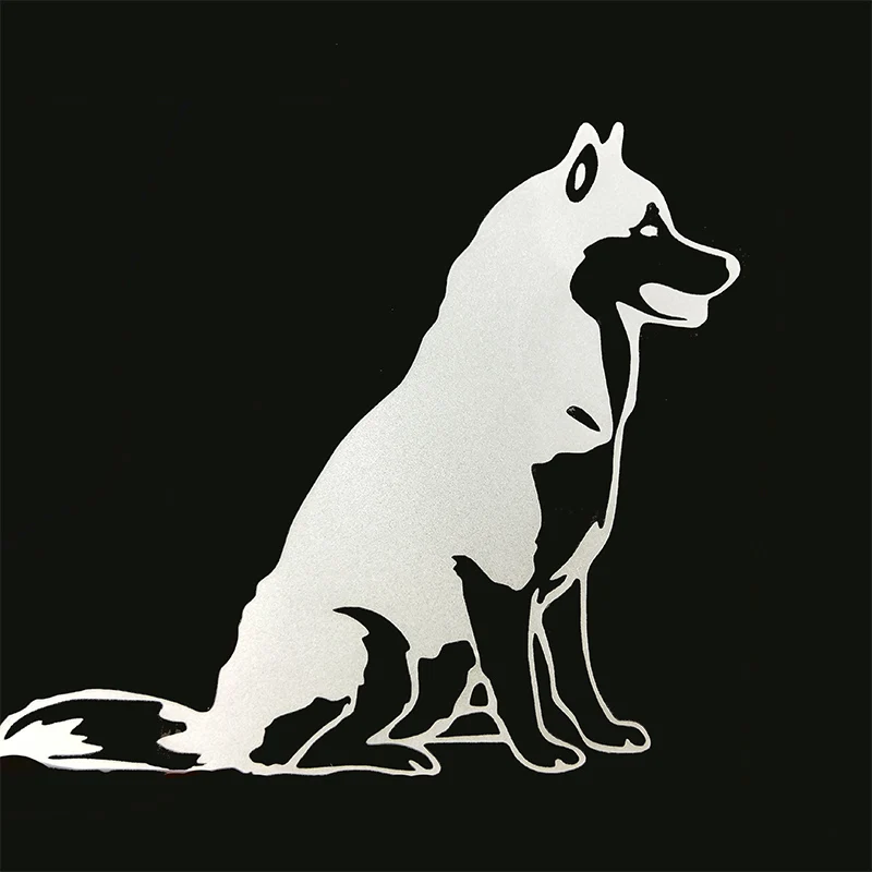 Reflective Dog Car Stickers Husky pet dog personality decorative stickers black/whtie | Автомобили и мотоциклы