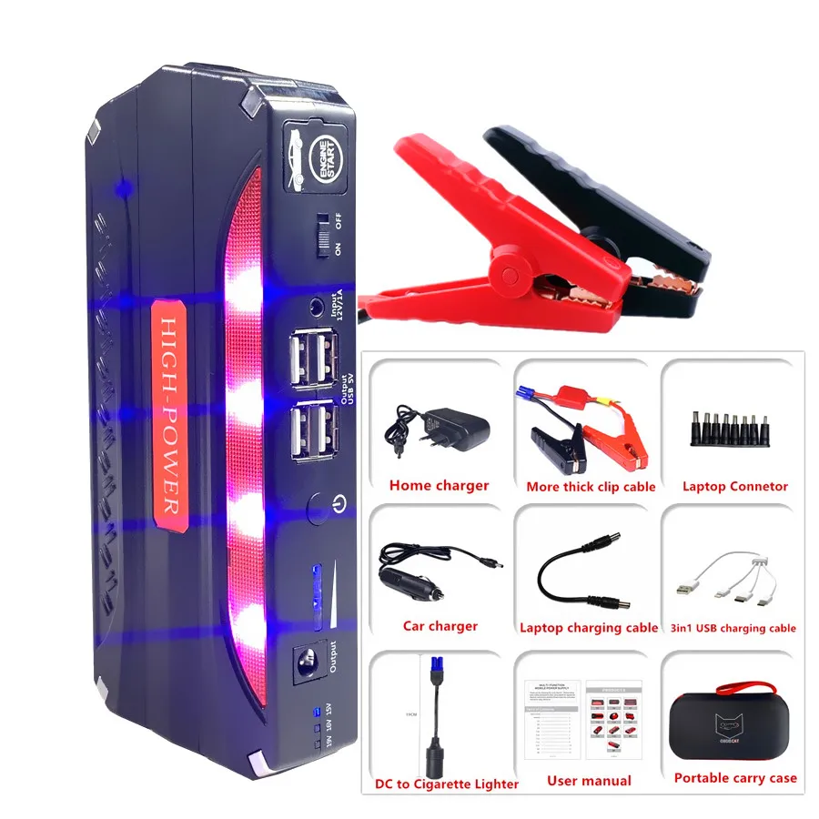 Многофункциональное автомобильное пусковое устройство внешний портативный