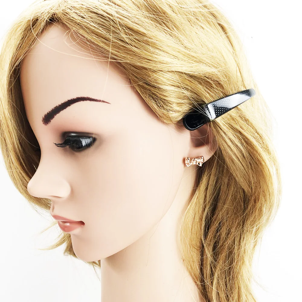 Серьги гвоздики с бантом Блестящие модные ювелирные изделия в европейском стиле