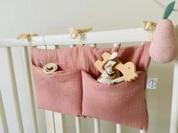 baby crib organizer hanging bag baby bedside storage bag baby essentials multi purpose newborn bed hanging diaper toy tissue
