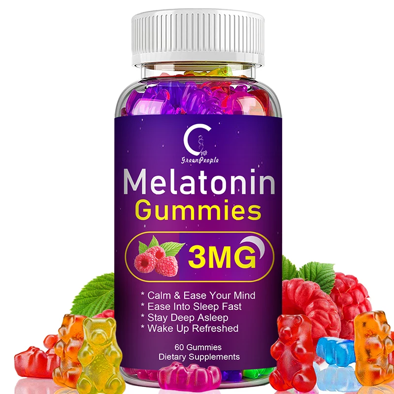 

GPGP Greenpeople 30pcs Organic Melatonin Gummies Bear Relief Help Sleep Fatigue Resistant Save Insomnia For Adult and Children