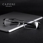 Мужские Оптические очки CAPONI J8189 с оправой-половинкой, очки в титановой оправе, для работы за компьютером