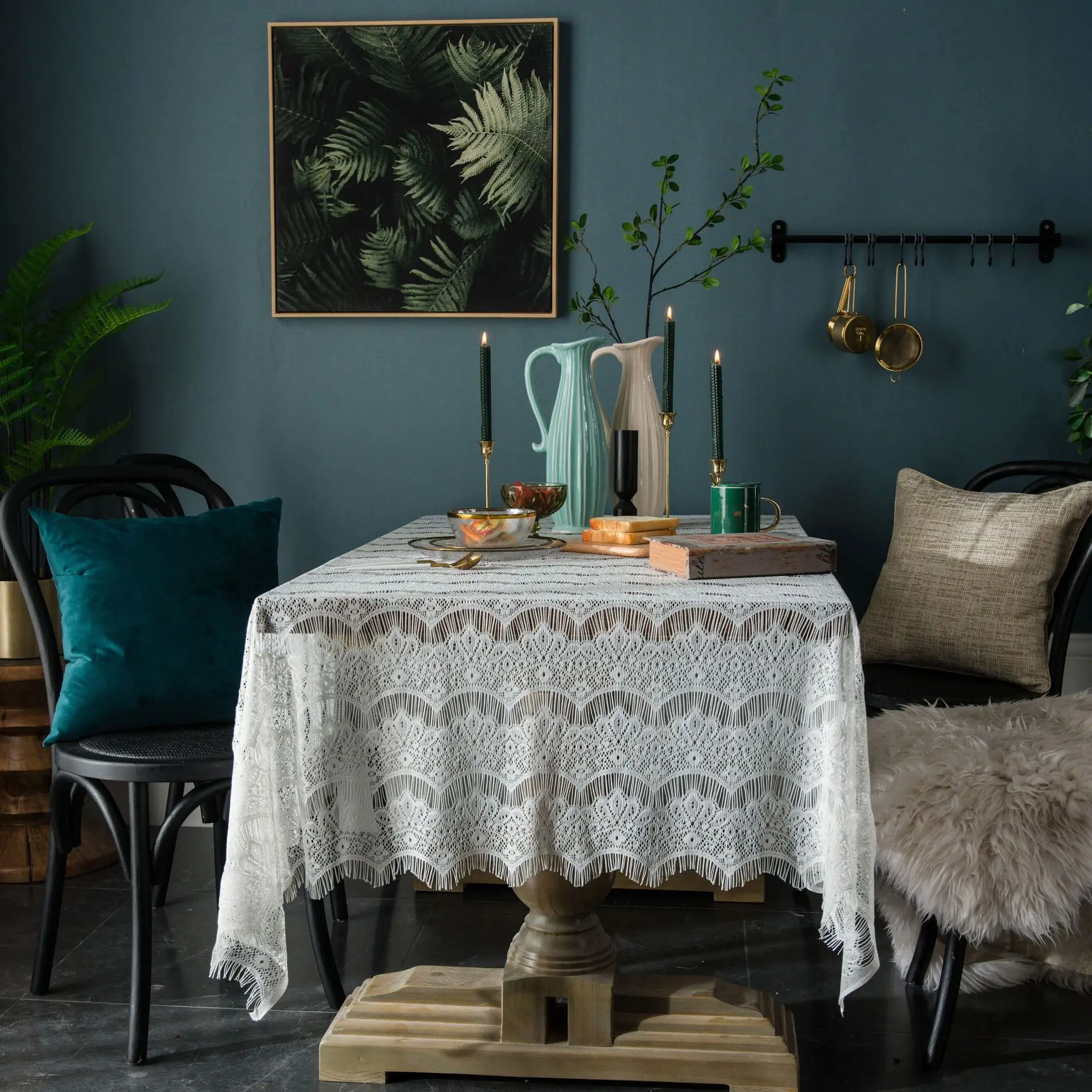 

Lace Hollow Decoration Tablecloth, Coffee Table Cafe Table Cloth