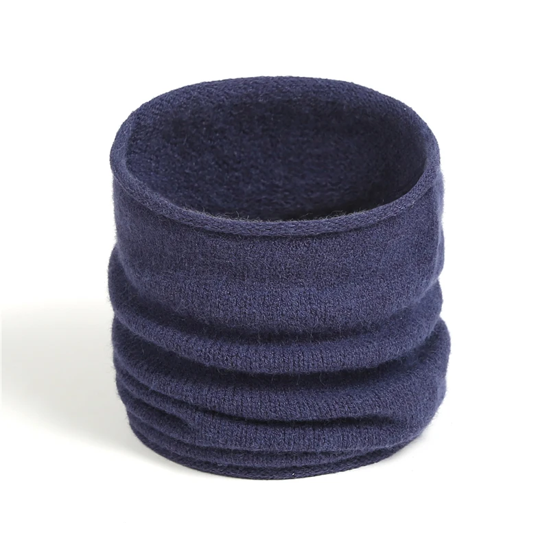 

Unisex Infinite Ring Neck Scarf Women Solid Knitted Wool-like Snood Warm Men Outdoor Winter Bandana Collar Face Scarves 2021 New
