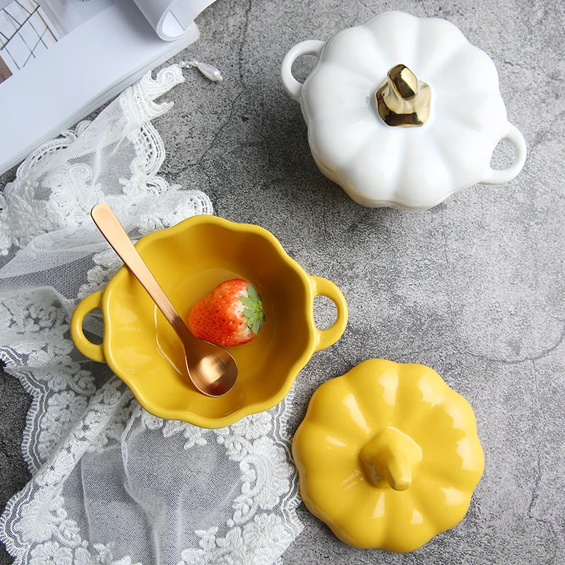 Чашка с изображение тыквы дома Кухня посуда Творческий Керамика выпечки