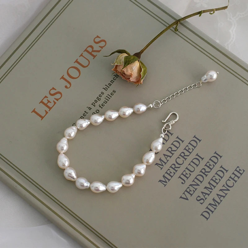 Женский браслет из натурального пресноводного жемчуга ASHIQI 7 8 мм с застежкой