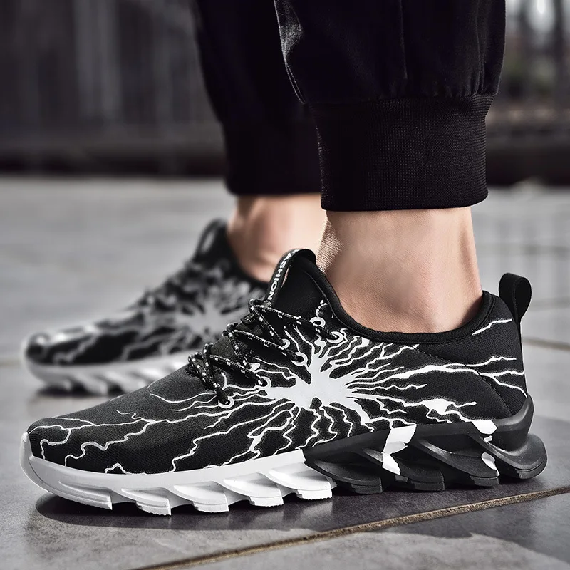 Новинка 2019 года сезон осень Мужская дышащая обувь трендовая с ножами легкая
