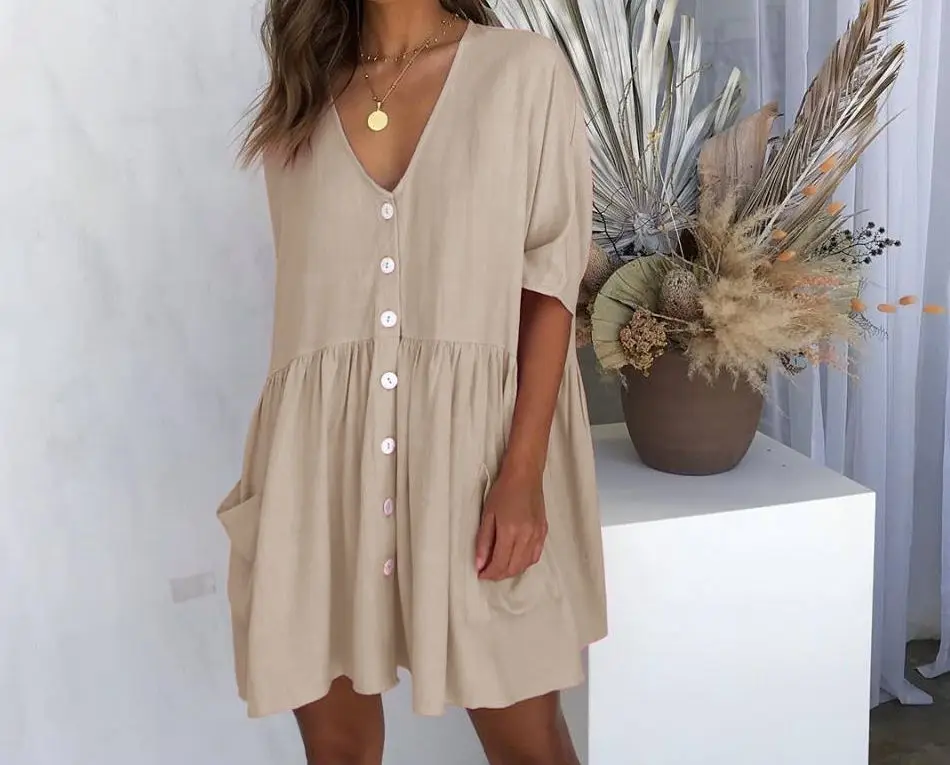 Летнее платье с коротким рукавом повседневное свободное одежда для беременных