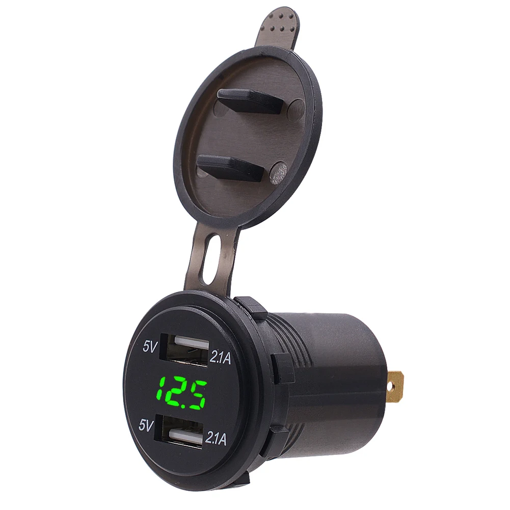 Дропшиппинг USB зарядное устройство 4.2A двойной порт с вольтметр светодиодный