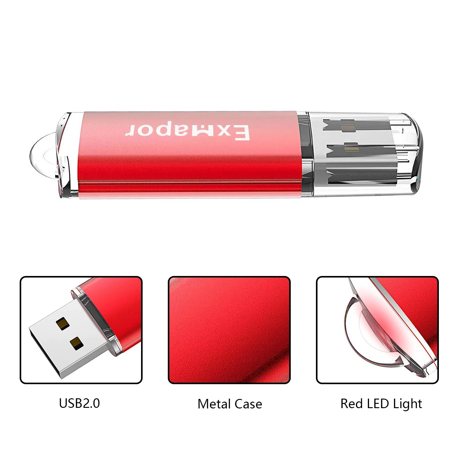 Exmapor 32GB Flash Drive Multicolor 32 GB Thumb Memory Stick Rectangle Jump with LED Light for Data Storage | Компьютеры и офис