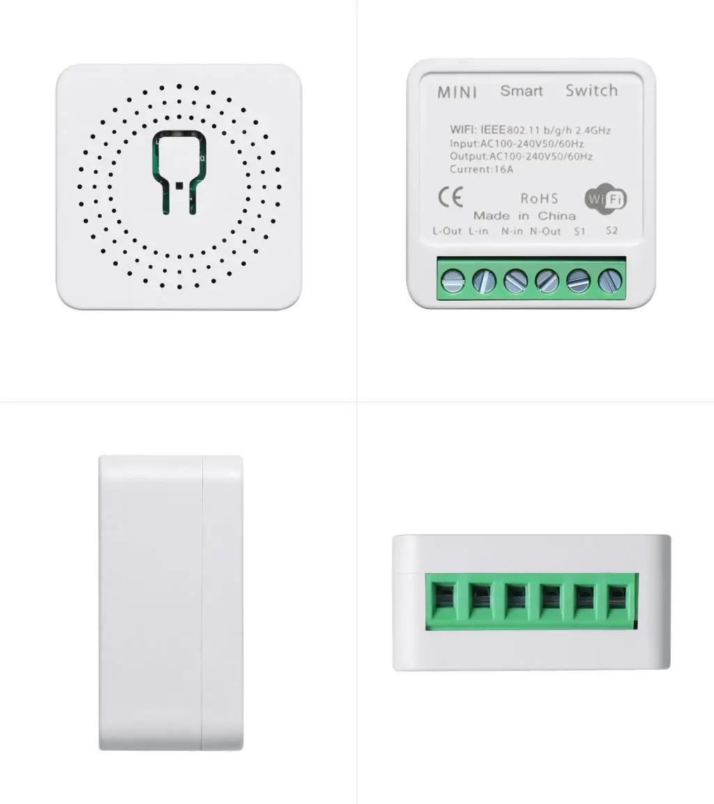 

Tuya Smart Wifi DIY Switch 16A Supports 2 Way Control Home Automation Module Works with Alexa Google Home