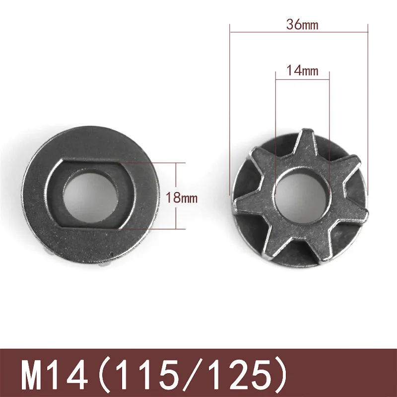 M10/M14/M16 бензопила Шестерни 100 115 125 150 180 Замена для угловых шлифовальных машин