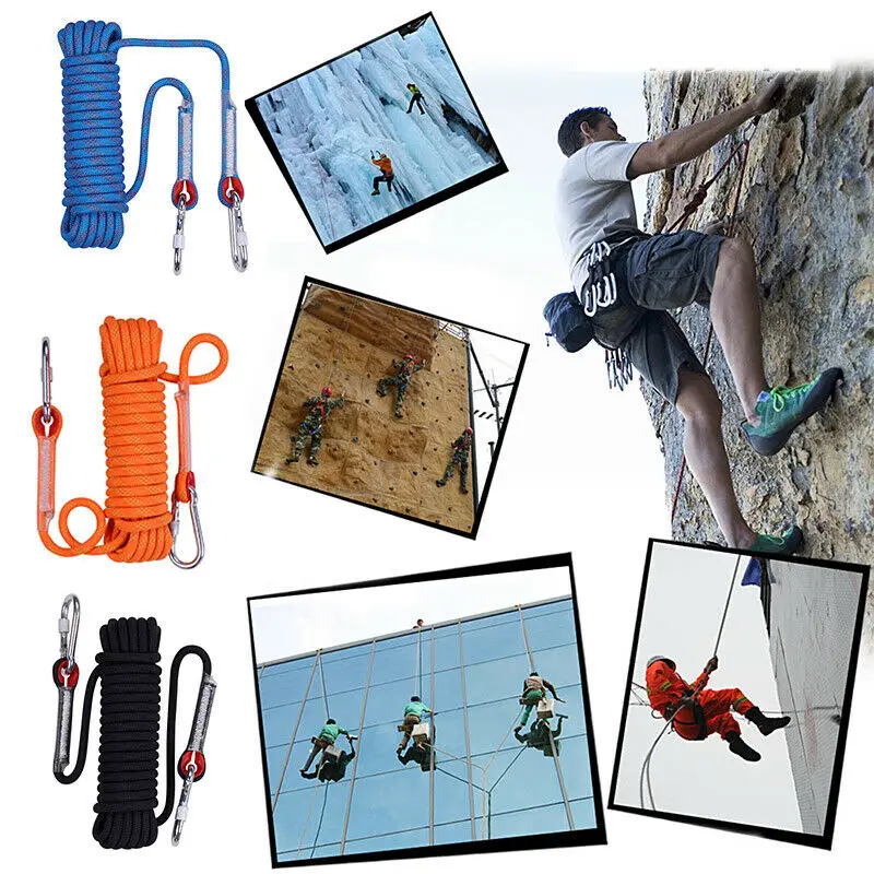 

3 Colors Outdoor Rock Climbing Rope 12mm Diameter High Strength Survival Paracord Safety Rope Cord String Hiking Accessory