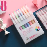 8 colors korean kwaii cute gel pen set 0 5mm juice drawing pens school supplies christmas stationery bullet journal gel ink pen
