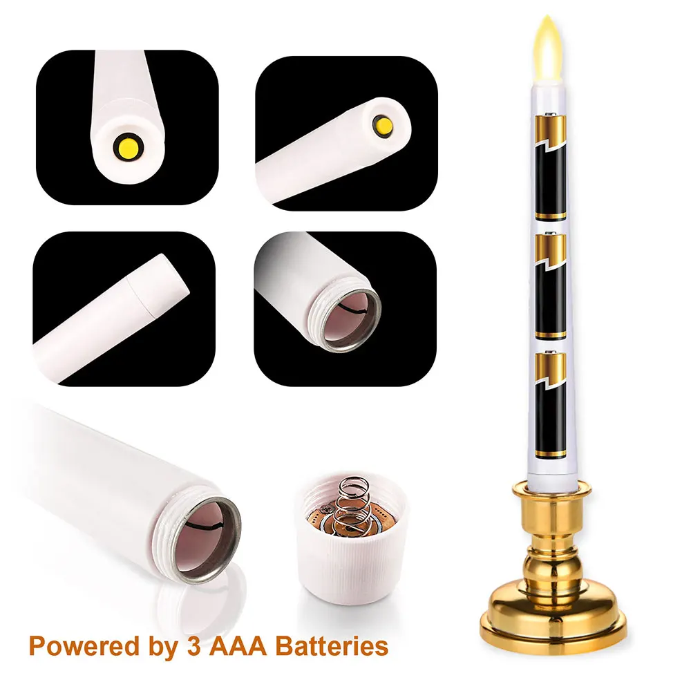 

Tea LED Candle Light with AAA Battery Powered Lamp Flameless by Flashing Home Wedding Birthday Party Decoration