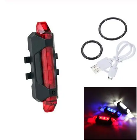 Водонепроницаемая велосипедная фара зарядка через usb для велосипеда передняя фара фонарик руль велосипедный фонарик для головы рог перезаряжаемый Luces Bicicleta - Цвет: Rear light
