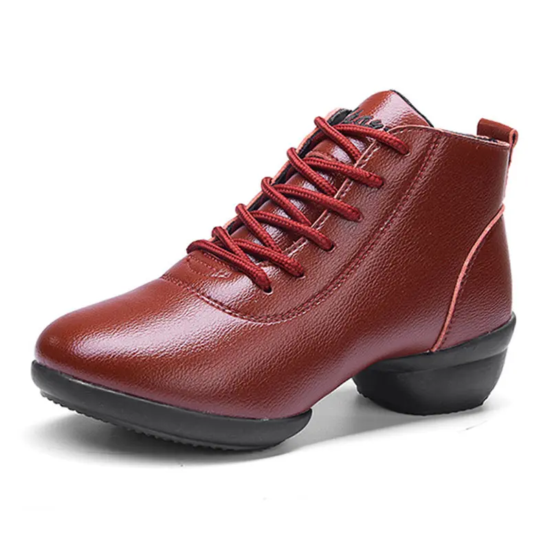 

Women's Jazz Dance Shoes PU High-top Lace Soft Modern Dancing Shoes For Woman Ladies Girl's Outdoor Dance Sneakers Female Shoes