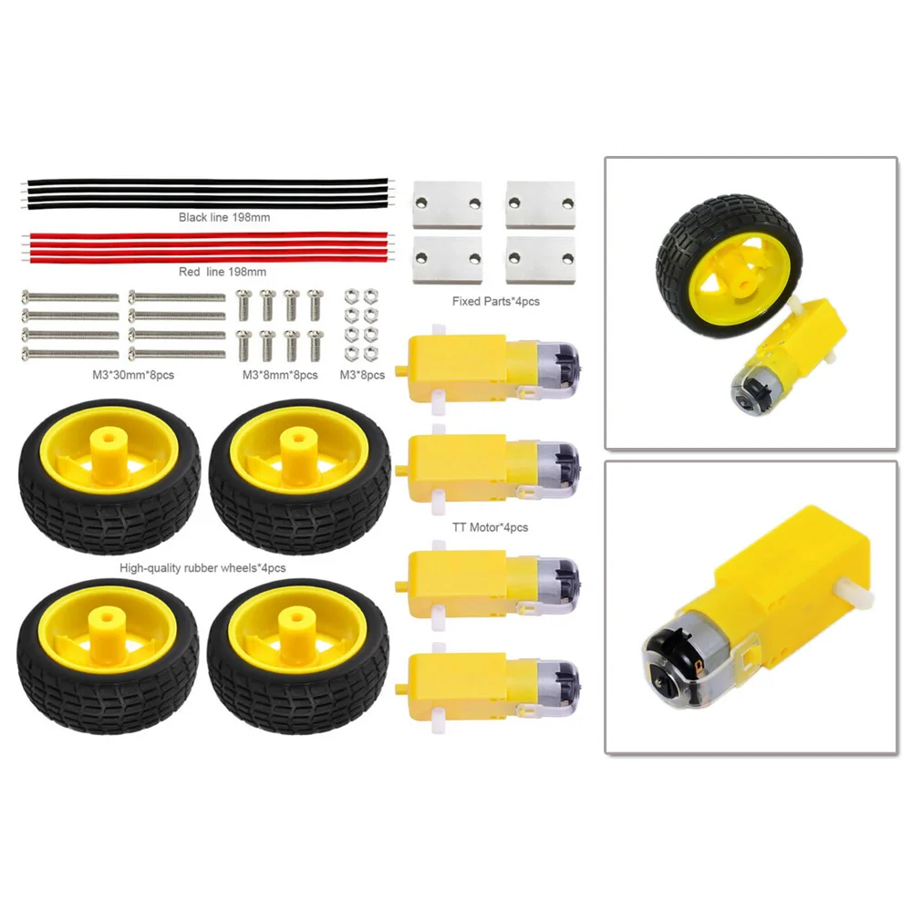 KEYES DC 3 V 6 Шестерня ТТ мотор + колесо комплект для Arduino DIY умный автомобиль робот