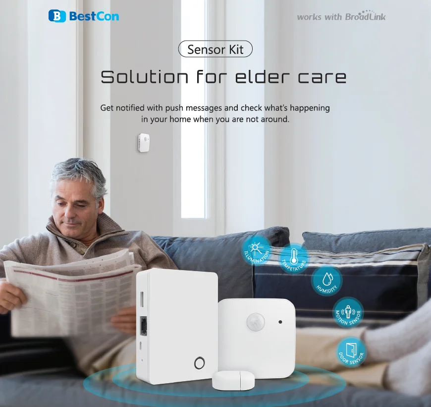 Broadlink Bestcon Умный набор датчиков для домашней беспроводной дверной магнитный и