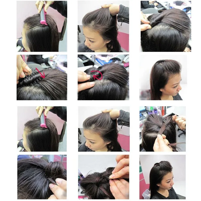 Заколки для волос женские черные невидимые 2 шт. |