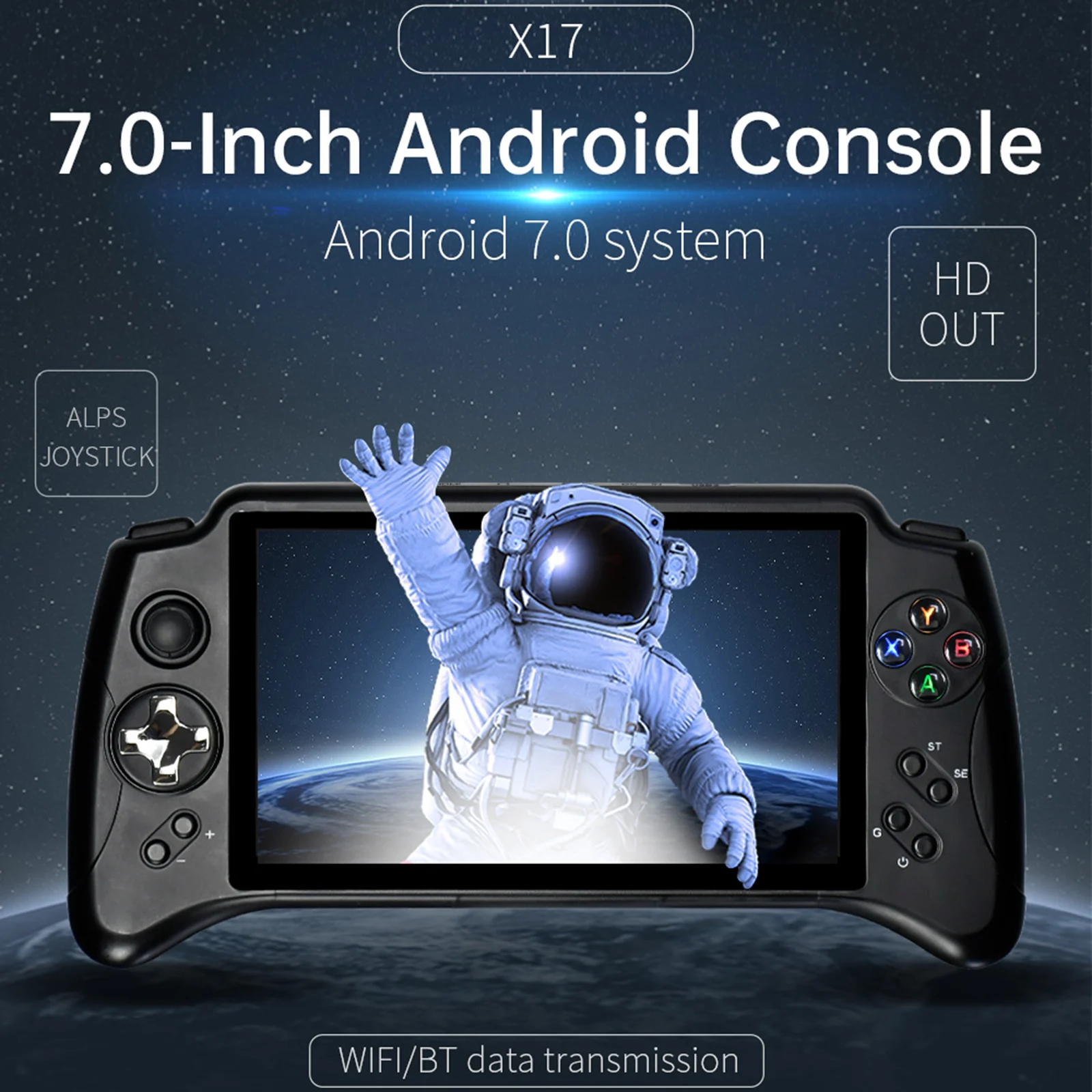 Портативная игровая консоль X17 Android 7 0 IPS-экран дюймов 4 ядра 2 ГБ 32 | Электроника
