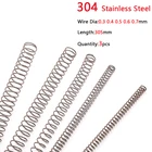 3 шт. 304 Нержавеющаясталь пружины сжатия 0,3 0,4 0,5 0,6 0,7 мм провод Dia Y Тип длинные весенние вам товары в течение 3-10 мм наружный диаметр 305 мм Длина