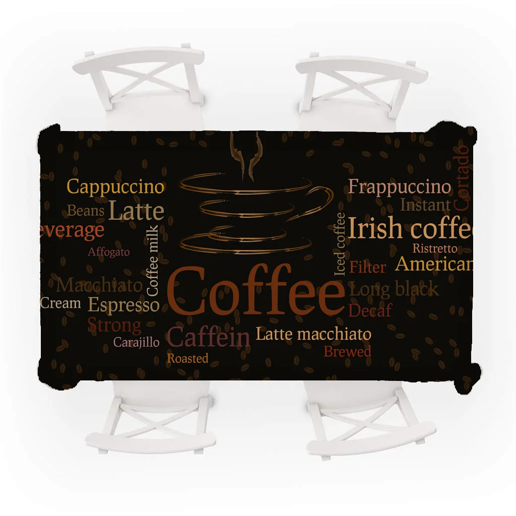 скатерть водостойкая стол обеденный Скатерть с кофейным узором