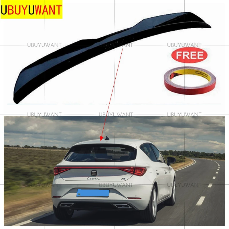 

UBUYUWANT Car Styling Spoiler For Seat Leon Hatchback FR 2020 2021 Spoiler High Quality ABS Material Gloss Black Spoiler