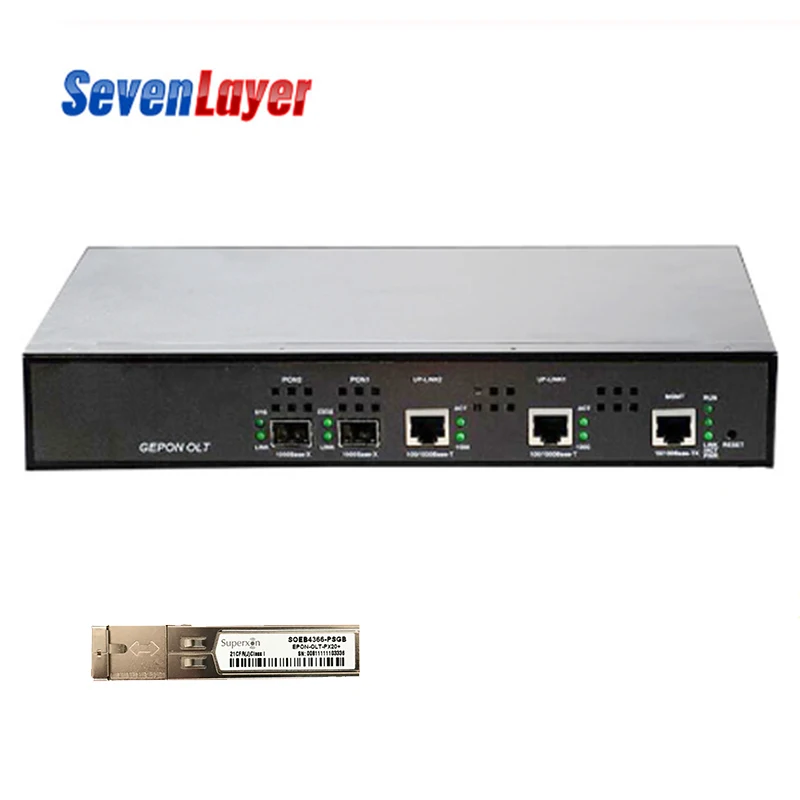 EPON OLT 2PON порты FTTH CATV OLT Перевозчик-класс высокой плотности волоконно-оптический высокое качество 1,25G Профессиональный мини - Цвет: with 1p PON module