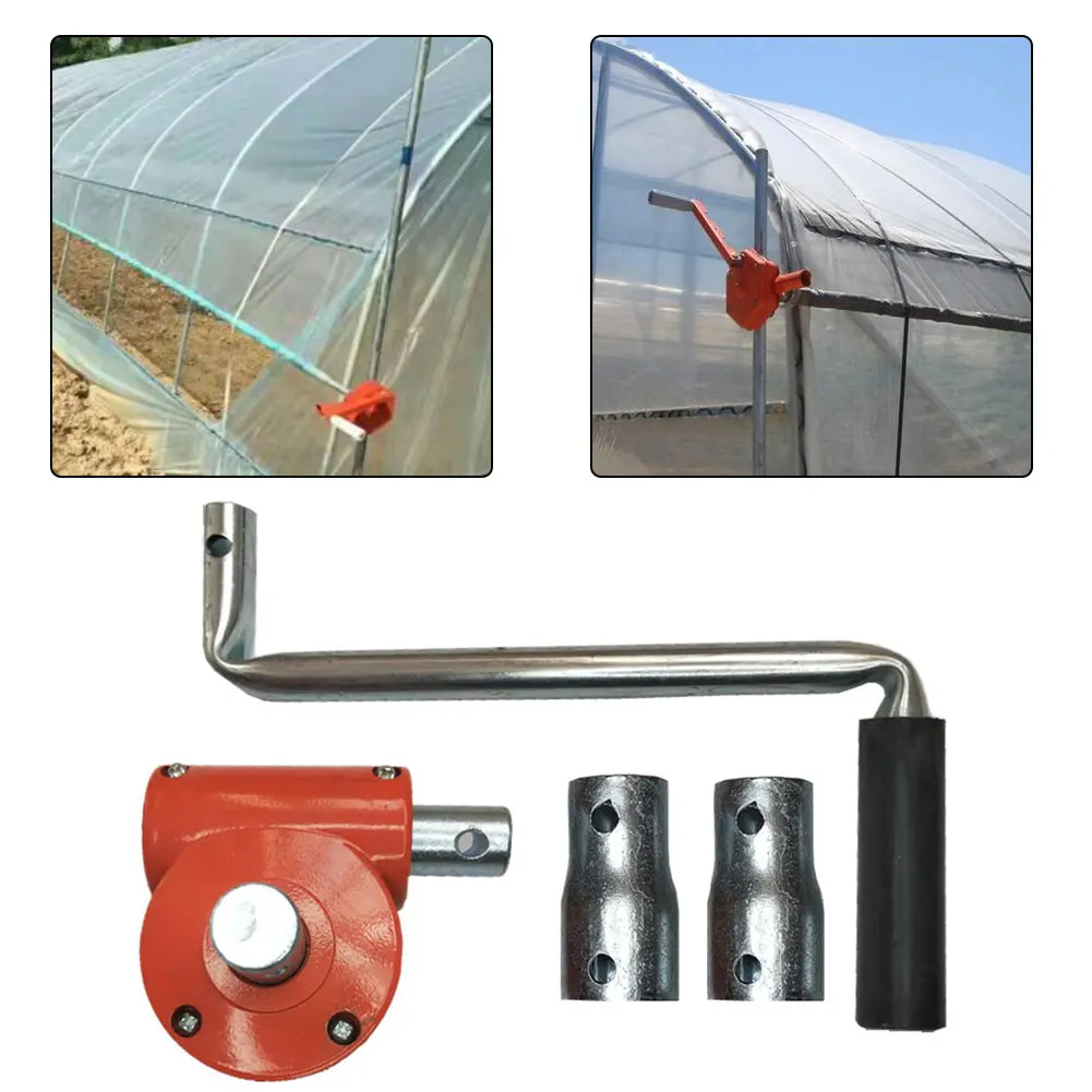 

Greenhouse Hand Crank Winch Agricultural Side Film Roll Up Coiler Blinds Rolling Greenhouse Film Lifting Tools Ranch Shade