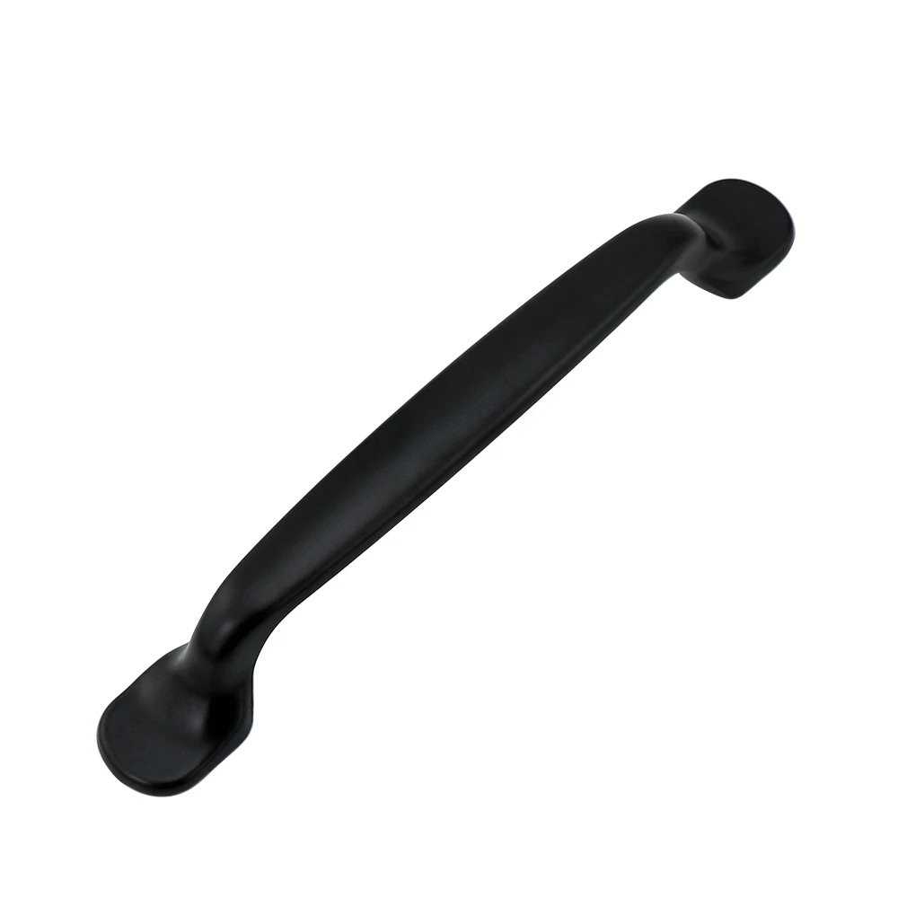 Американский Стиль Черный кабинет ручки однотонные Алюминий сплав Кухня шкаф