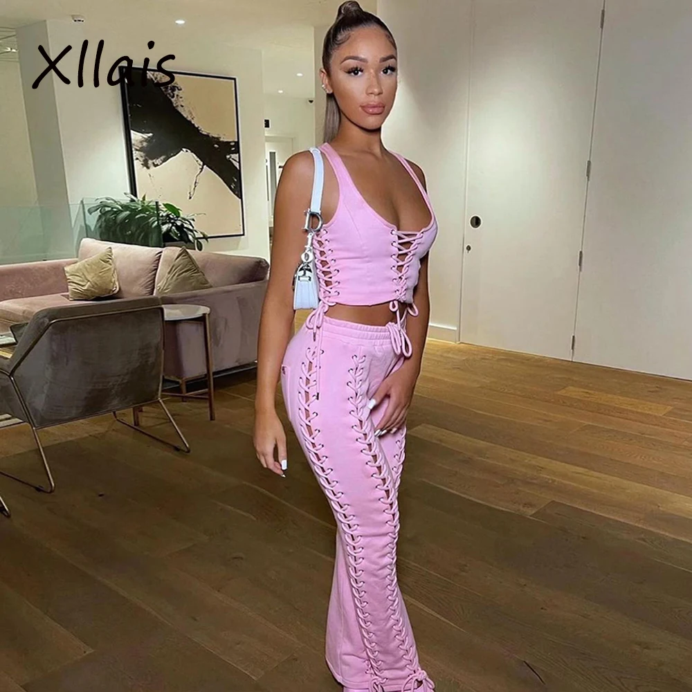 

Модная одежда XLLAIS, пикантная майка, бандажный топ с V-образным вырезом, уличная одежда, новинка 2022, лоскутные кофты