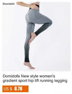 Domidofa, новинка, Женский комплект 2 шт., сексуальный, полиэстер, дышащий, градиентный, набор для тренировок, для спортзала, бега, фитнеса, йоги, упражнений