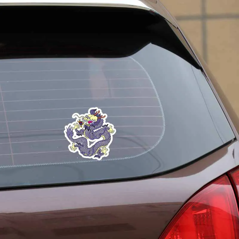 Ebdeckle Фиолетовый китайский дракон машина бампер окно настенные переводные