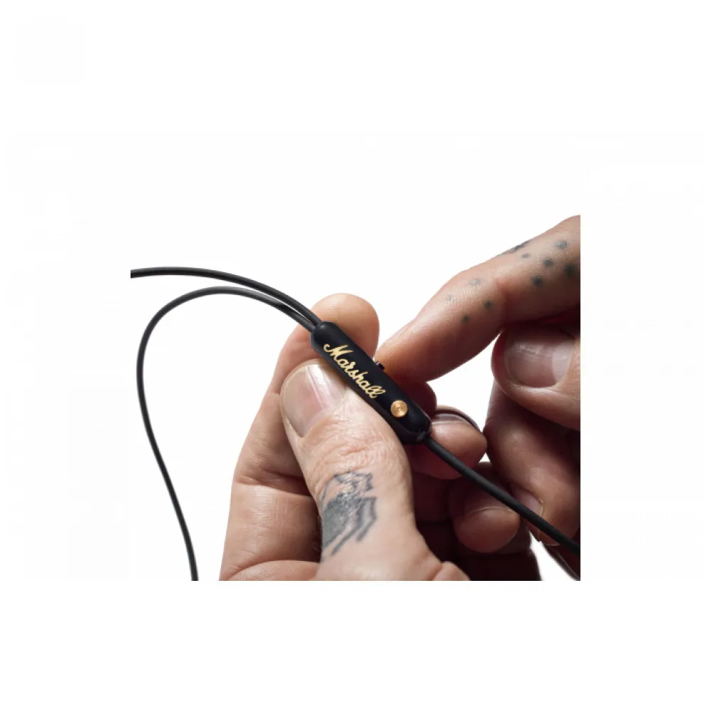 Наушники проводные Marshall Mode EQ черные с золотом (1.2м микрофоном)|Наушники и