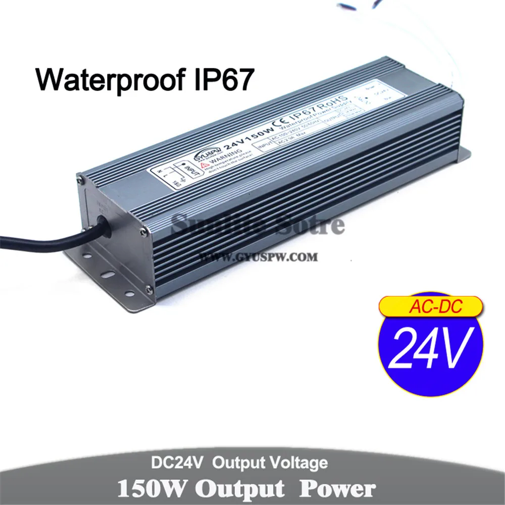 Водонепроницаемый источник питания DC 12V 24V 24W 60W 72W 100W 120W 150W 200W 250W 300W трансформаторы 220V AC к DC12V DC24V наружный SMPS