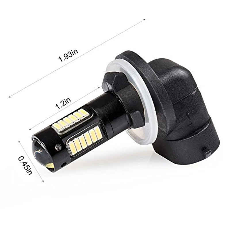 2 шт. белый 30-SMD 4014 880 881 889 H27 светодиодный Сменные лампы для автомобильных противотуманных фар, автомобильные DRL лампы, 12 В Автомобильный светодиодный, желтый/голубой