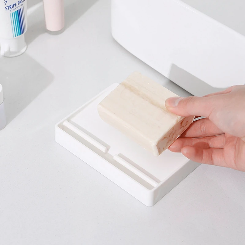 

New Soap Holder Non-slip Bathroom Storage Rack Silicone Soap Box Kitchen Sponge Holder Shower Soap Dish Holder Case Container