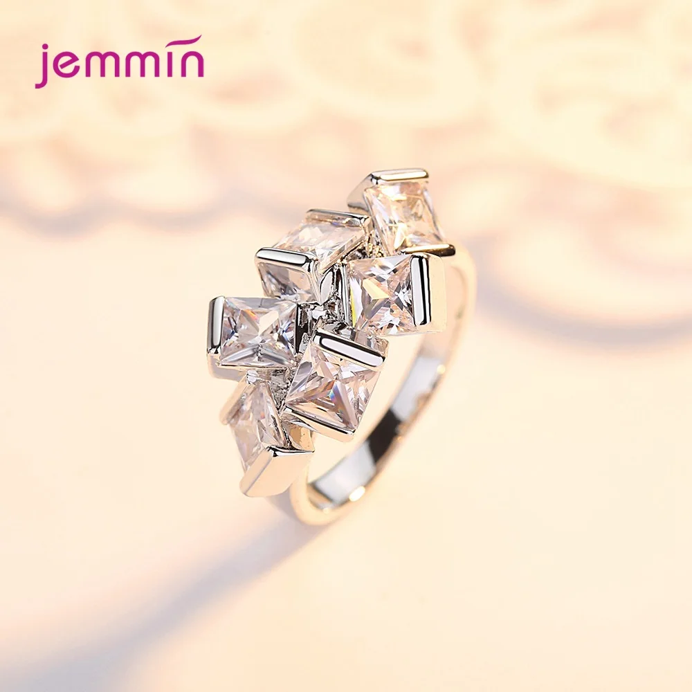 Роман Форма с украшением в виде кристаллов круглый палец кольца для женщин из