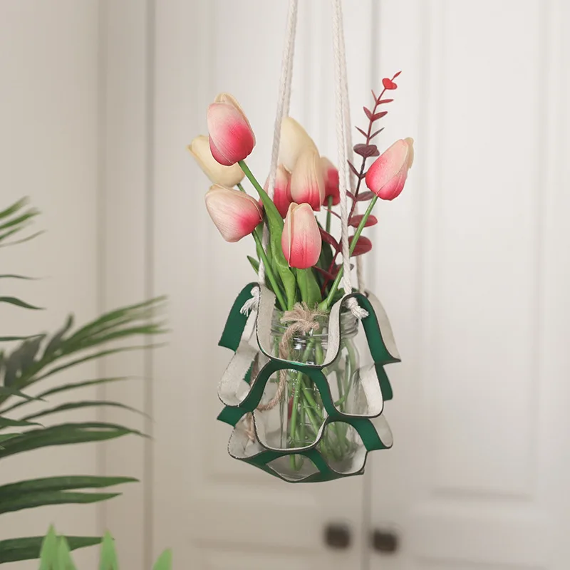 

PU Leather Plant Hanger Hanging Planter Flower Pot Holder Elegant Home Decor for Indoor Plants Cactus Succulent Home Balcony