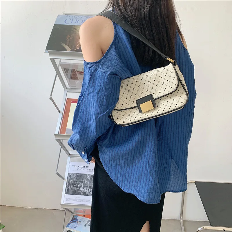 

Brand Designer Luxury Handbags 2020 Geometric Lattice Pattern Underarm Bag Large Capacity Shoulder Bag Female Mini Messenger Bag