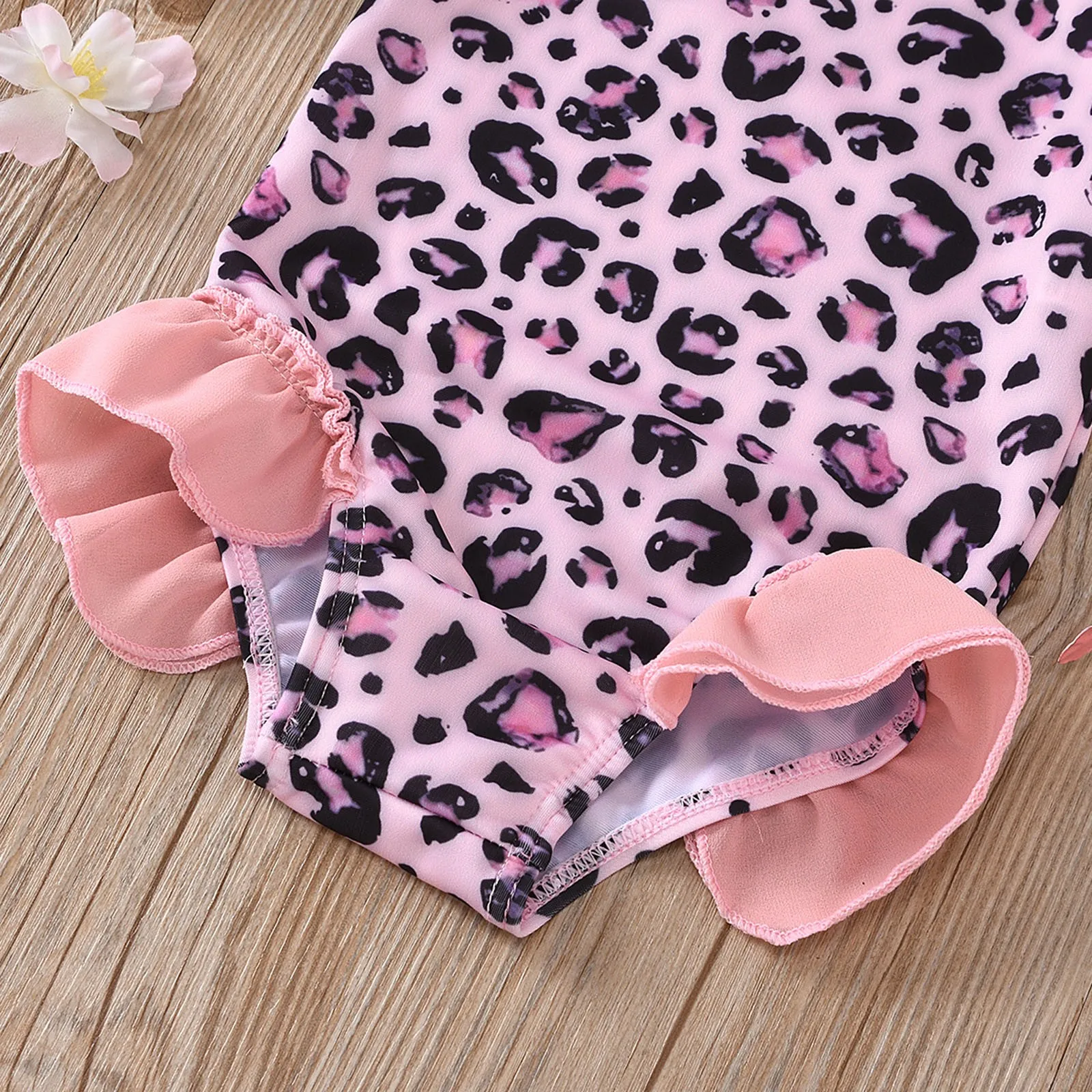 Купальник TELOTUNY для маленьких девочек милый слитный купальник с леопардовым