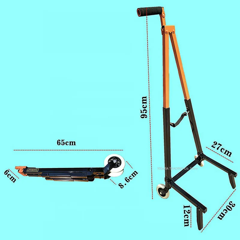 Портативная ручная мини тележка 2 колесная многофункциональная уличный дорожный