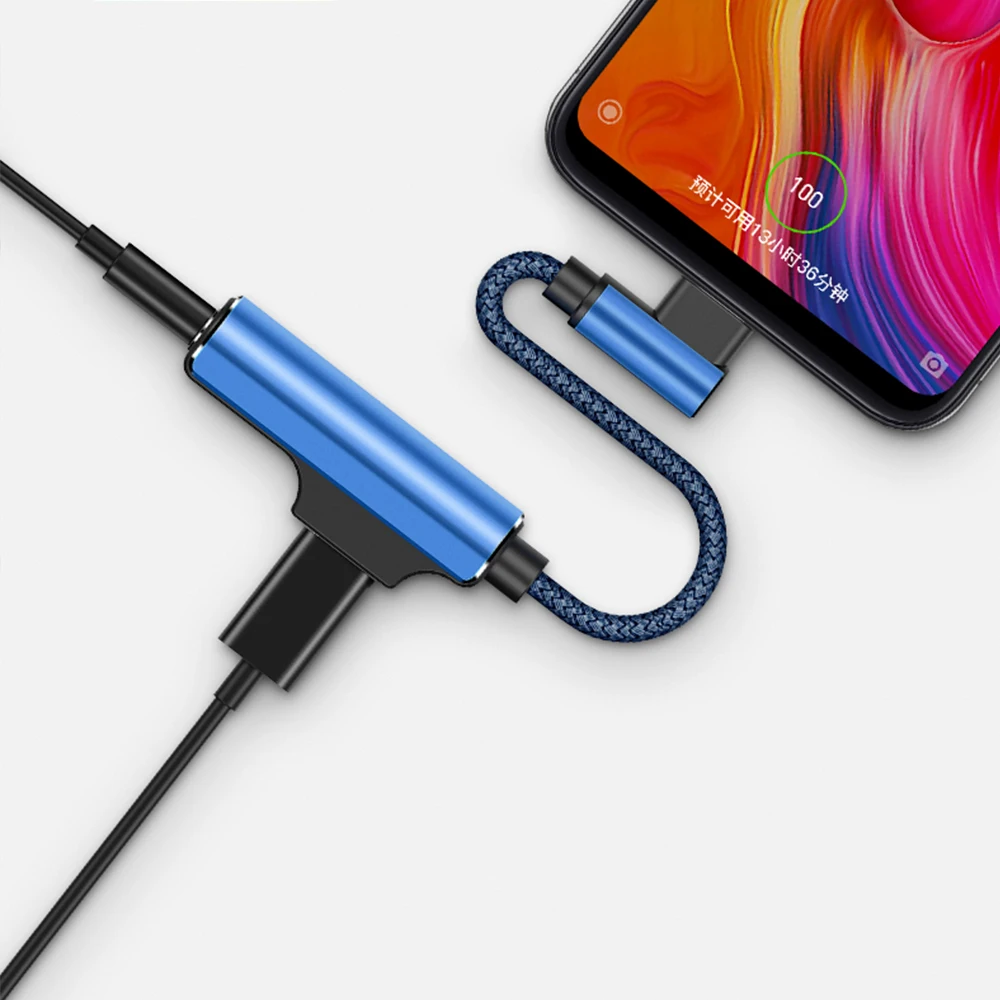oneplus переходник type c до 3|-f-|5 2 в 1 USB C аудио кабель type C до 3,5 мм разъем AUX Наушники звонки, музыка зарядный адаптер для Xiaomi Samsung Huawei HTC наушники конвертер для Oneplus 6T honor 10