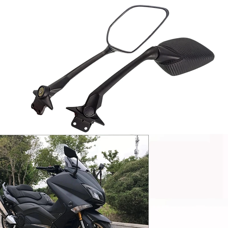 

Мотоциклетное боковое зеркало заднего вида из углеродного волокна, 2 шт., для Yamaha TMAX 530 2012 2013 2014