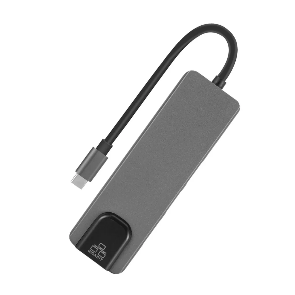 USB C к Gigabit Ethernet Lan Rj45 4K 3 0 Тип зарядный порт 5 в 1 хаб для Mac Book Pro Thunderbolt USB-C зарядное