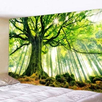natural landscape big tapestry forest wall hanging bohemian hippie psychedelic home decoration aesthetics room wall decoration